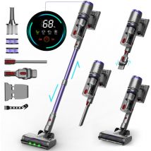 Circlio - Aspirateur Balai sans Fil 58KPa/600W, 80 Min/1.6L Aspirateur sans Fil à Écran Tactile Intelligent Et Anti-Enchevêtrement Silencieux,