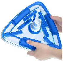 Aspirateur balai triangulaire avec brosse pour piscine liner Jardiboutique