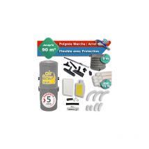 Aspirateur central Airflow 1600 garantie 5 ans + flexible rétractable 8 m avec housse de protection + poignée marche/arrêt + 7 accessoires + kit 1