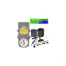 Aspirateur central type aldes Airflow 1400 (surface jusqu'à 180 m²) + set accessoires - Garantie 5 ans
