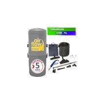 Airflow - Aspirateur central type aldes 2100 (surface jusqu'à 400 m²) + set accessoires - Garantie 5 ans