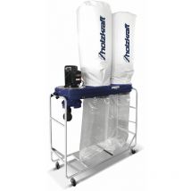 Aspirateur à copeaux prof. 4300m³/h 3,8kW 400V double et buse et moteur 180° inclinable, jusque 4 machines à bois Holzkraft ASA4303