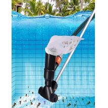 Aspirateur de piscine portable pour piscines hors sol, spa, fontaine, bain à remous, jacuzzi, aspirateur sous-marin noir avec tête d'aspiration à