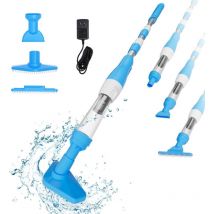 3 en 1 Aspirateur de Piscine sans Fil, Nettoyeur de Piscine à Batterie Rechargeable avec Fonction de brossage et d'essuyage, Aspirateur à Main