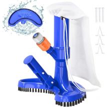 Aspirateur Piscine, Nettoyeur sous Vide Portable amélioré avec Brosse et Sac, pour Piscine Hors Sol, Aspirateur Accessoires De Nettoyage pour Spa