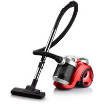 Magicfox - Aspirateur sans sac, Aspirateur traineau Compact, Silencieux, Performant avec filtre hygiénique lavable, Forte aspiration - Rouge