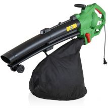 Souffleur de feuilles filaire 3000W - aspirateur, broyeur - 270Kmh - 47L