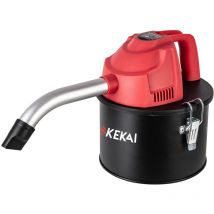 Kekai - Aspirateur à Cendres Compact 4 Litres Adriano 600W Filtre hepa Lavable et Tuyaux d'Aluminium Curvée