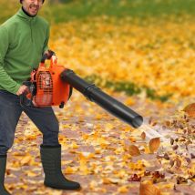 Senderpick - Aspirateur souffleur de feuilles sans fil 2 en 1 Puissance de gaz 25.4CC 0.75KW Souffleur de feuilles pour l'entretien de la pelouse