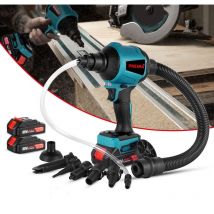 Onevan - Aspirateur Souffleur Rechargeable sans fil 5 en 1, Blowing and suction Souffleur à poussière sans fil, pour batterie makita 18v - Deux