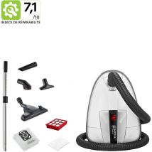 Nilfisk - Aspirateur Traineau, Avec 3 Accessoires, Sac Inclus, Filtre hepa 14, Blanc - Select Allergy