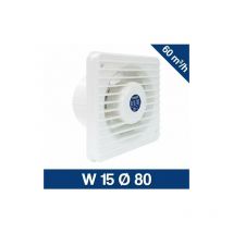 Aspiratore elettrico aria muro ventola elimina odori bagno cucina casa 16023V w 15 ø 80 (34785)