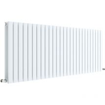 Aspire - Hudson Reed Sloane Double Designer Horizontal Radiator 600mm h x 1572mm w - Satin White