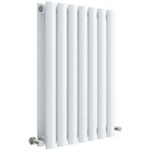 Aspire - Hudson Reed Revive Double Designer Horizontal Radiator 600mm h x 412mm w - High Gloss White