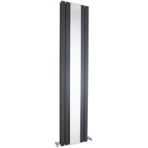 Aspire - Hudson Reed Sloane Double Designer Vertical Radiator Mirror 1800mm h x 381mm w - Anthracite