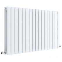 Aspire - Hudson Reed Sloane Double Designer Horizontal Radiator 600mm h x 992mm w - Satin White