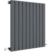 Aspire - Hudson Reed Sloane Single Designer Horizontal Radiator 600mm h x 586mm w - Anthracite