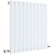 Aspire - Hudson Reed Sloane Single Designer Horizontal Radiator 600mm h x 586mm w - Satin White