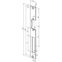 Assa Abloy - Flachschließblech 338 Stahl verzinkt käntig Breite 24 x Länge 250 mm din links / rechts