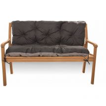 Setgarden - Coussin pour banc de jardin 170x60x50cm, coussin de banc de jardin, coussin de balançoire Noir, coussin de banc extérieur, coussin de