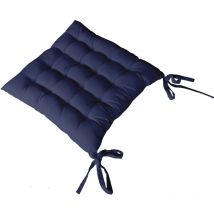 La Maison D'amelie - Assise matelassée 38x38x3 lola 100% coton coloris bleu marine