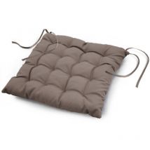 Ac-deco - Coussin de chaise assise matelassé 40 x 40 cm taupe