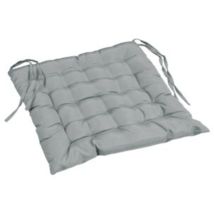 Galette De Chaise Matelassée - 40 X 40 Cm - Gris - Livraison Gratuite