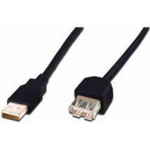Assmann - digitus Cable de extensión usb 2.0 - 3,0 m - usb a (m) a usb a (f) - 480 Mbit/s - cable de conexión, cable usb - Negro