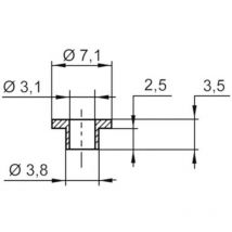 Wsw V5357 Isolierbuchse 1 St. Außen-Durchmesser: 7.1 mm, 3.8 mm Innen-Durchmesser: 3.1 mm - Assmann