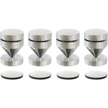Assorbitori Sub-Watt 4 pz. – 205049 – per migliorare la qualità audio – Cromo, Ø 25 mm, Regolabile 35-41 mm – Dynavox