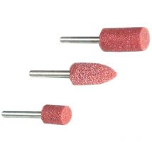 Orework - Tivoly • Lot de 3 Pièces • Assortiment de Meules • Meule Cylindrique / Meule Ronde / Meule Circulaire • Ø8mm à Ø10mm• Pour Dégrossir du