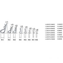 Assortiment de 100 goupilles fendues en acier inoxydable, clips r goupilles fendues retenant la goupille d'attelage à ressort pour tracteurs de