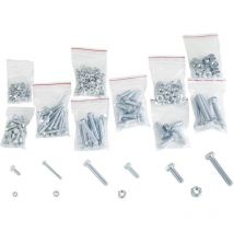 Assortiment de 374 vis et écrous six pans en acier din 933 C26396