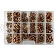 Assortiment de 900 joints cuivre d'etancheite dans une mallette