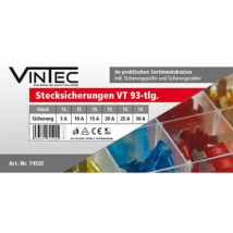 Just In Time - Assortiment de 93 fusibles pour voiture en coffret - vintec