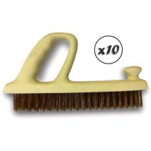 Brosse métallique Forme Rabot - Lot de 10 - Acier dur