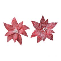 Assortiment de fleurs de Noël enneigées Ø29 cm