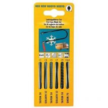 PUK - Assortiment lames de scie à chantourner 24 pcs. adapté à montures de scie à main pour bois/métal