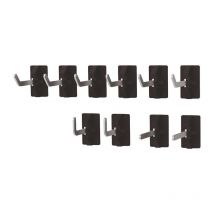 Assortiment de porte-outils SimplaClip L2xH6mm 10 crochets 10x10mm 10 pièces.