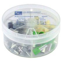 Assortiment d'embouts simples Vogt Verbindungstechnik 737047 gris, noir, ivoire, vert 100 pc(s)