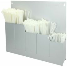 Le Sanitaire - Assortiment serre-câbles avec support mural 500 pièces blanc