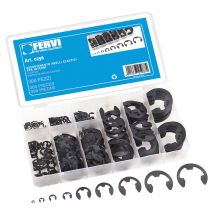 Set assortimento 300 anelli elastici seeger montaggio radiale alberi Fervi 0296