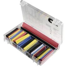 Guaine termoretraibili – 8011005990 – Assortimento di tubi termoretraibili a prova di fiamma – 64 Parti – Poliolefina – 2:1