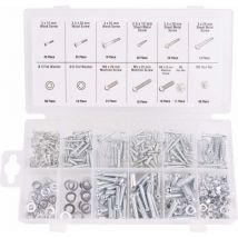 Assortimento di viti e dadi, bulloni, rondelle, 347 articoli.