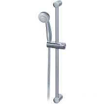 Porcher - Asta doccia Aqua 61 cm, doccetta a 2 getti, cromo (D6040AA)