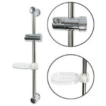 Asta saliscendi colonna doccia regolabile e portasaponetta 60 cm A.69155