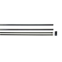 Iseo – Coppia aste e coperture CM.240 nero – Adatte per porte altezza max 2400 mm – Confezione da 6 pezzi