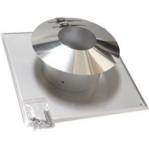 Astec - Flachdachabdeckung 0-8° DN113-300 Abgas Edelstahl-Schornstein Sanierung 8704-113