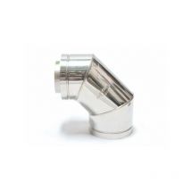 Astec - Inspektionswinkel 90° Doppelwandig DN113-300 Edelstahl Rohr Bogen Abgas Schornstein 8224-300