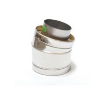 Rohrbogen 15° Winkel Doppelwandig DN113-300 Abgas Bogen Schornstein Sanierung 8222-130 - Astec